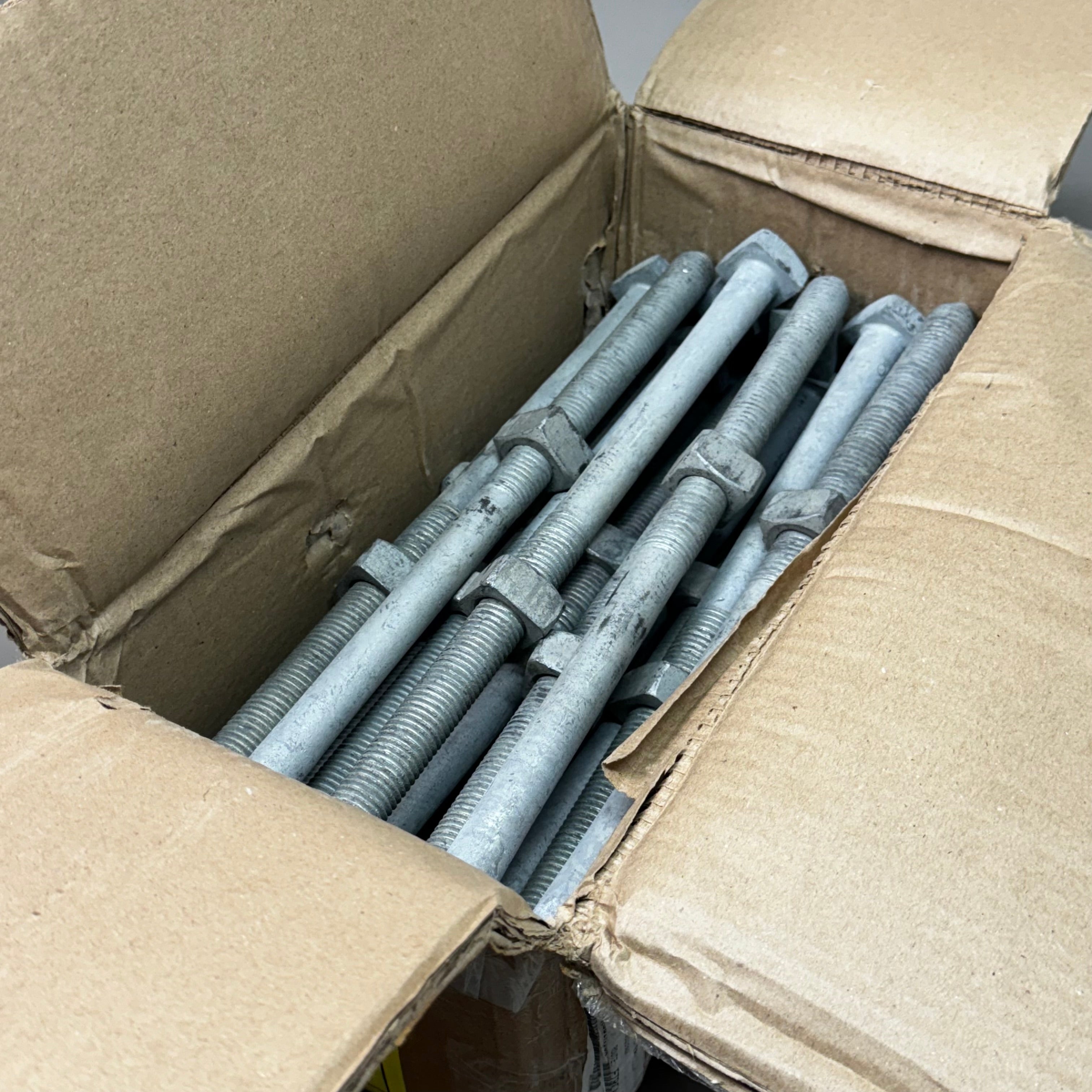 ALLIED BOLT PRODUCTS (Box of 20) Square Head Machine Bolt with Nut 3/4" x 12" #8242