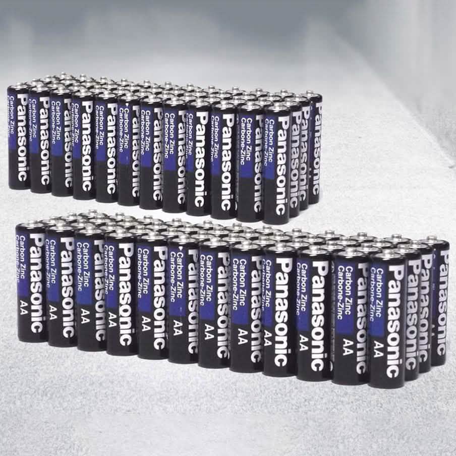 24 or 48 Pack: Panasonic AAA or AA Carbon Zinc Batteries