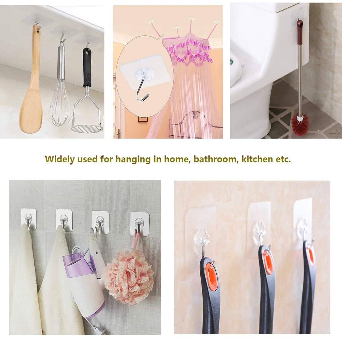 24-Pack: Adhesive Hooks Kitchen Wall Hooks