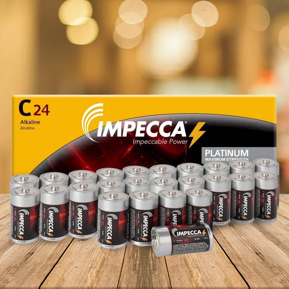 24-Pack: Impecca Alkaline C LR14 Platinum Batteries