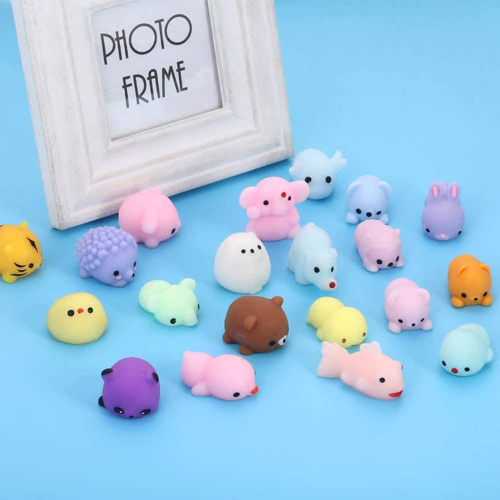 24-Pack: Kids Mochi Squishy Toy with Storage