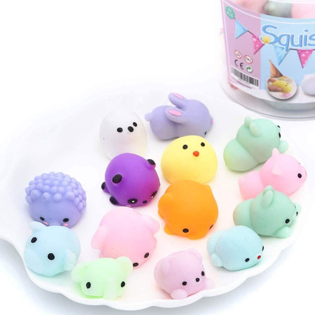 24-Pack: Kids Mochi Squishy Toy with Storage