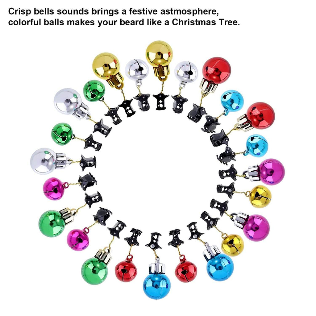 24-Piece: Christmas Beard Baubles Ornaments Santa Claus Beard Bells