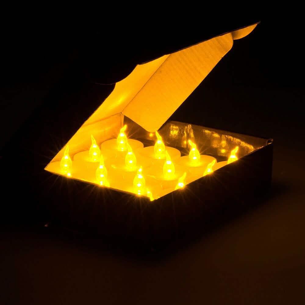 24-Piece: LED Flameless Tealight Smokeless Flickering Candles