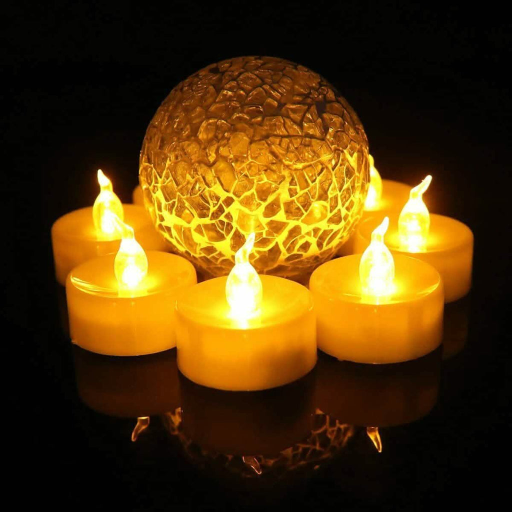 24-Piece: LED Flameless Tealight Smokeless Flickering Candles