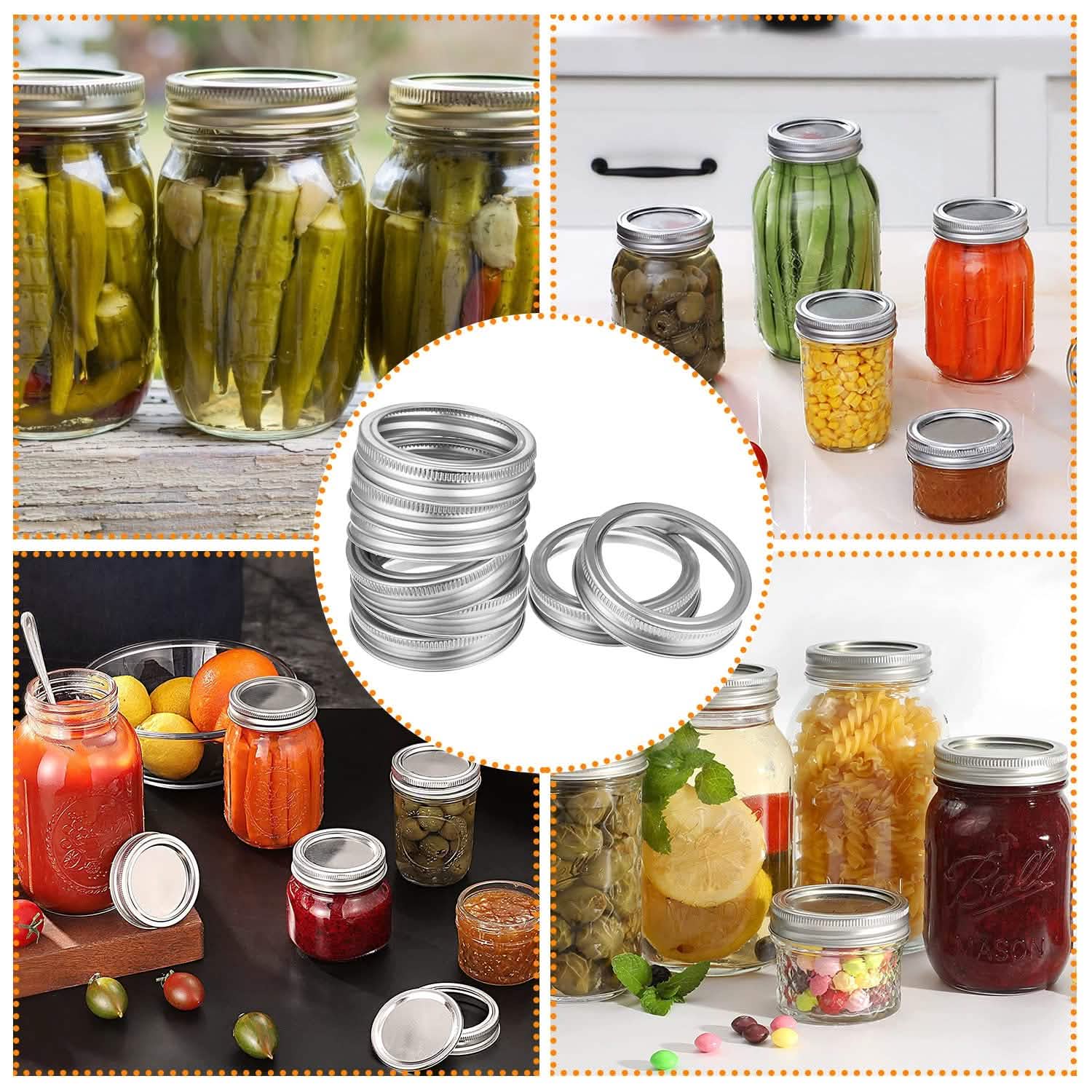 24-Piece: Regular Mouth Canning Jar
