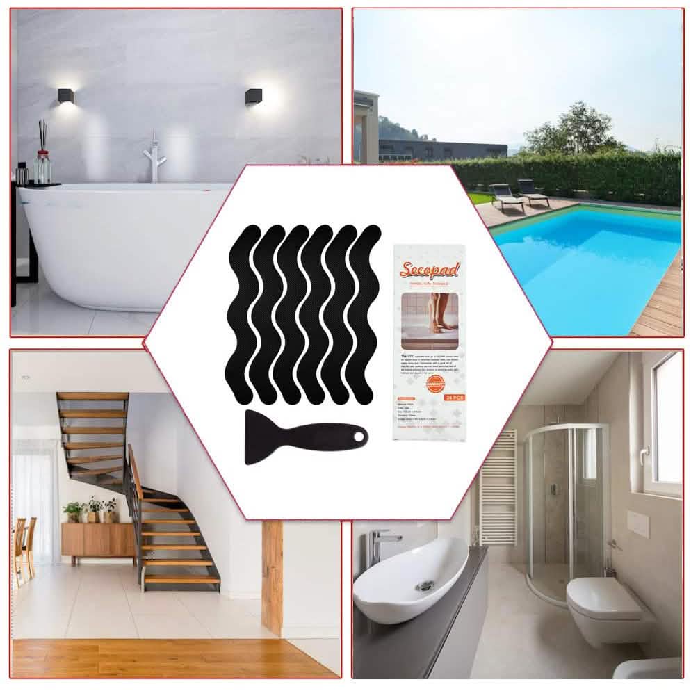 24-Piece: Safe Tub Strips Adhesive Non-Slip Shower Stickers Set