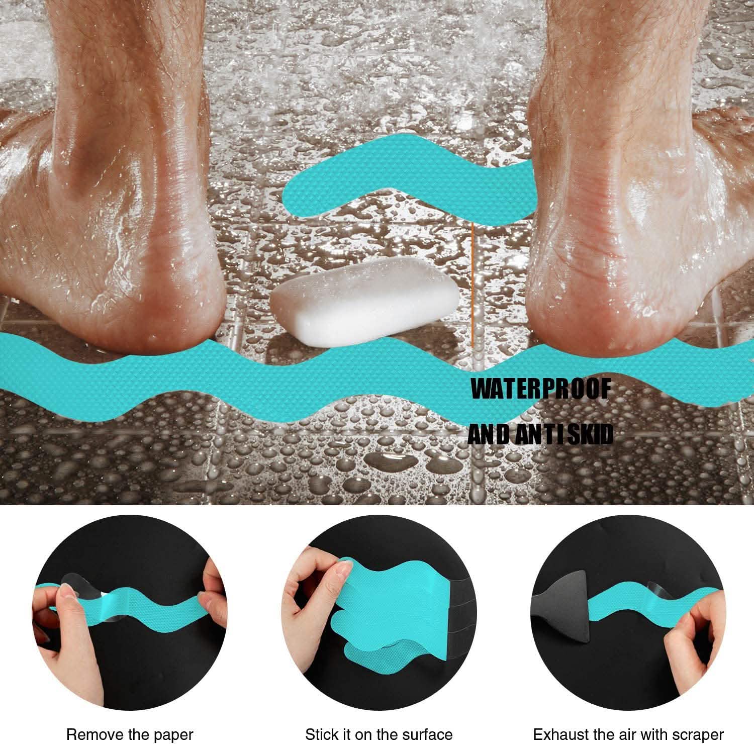 24-Piece: Safe Tub Strips Adhesive Non-Slip Shower Stickers Set