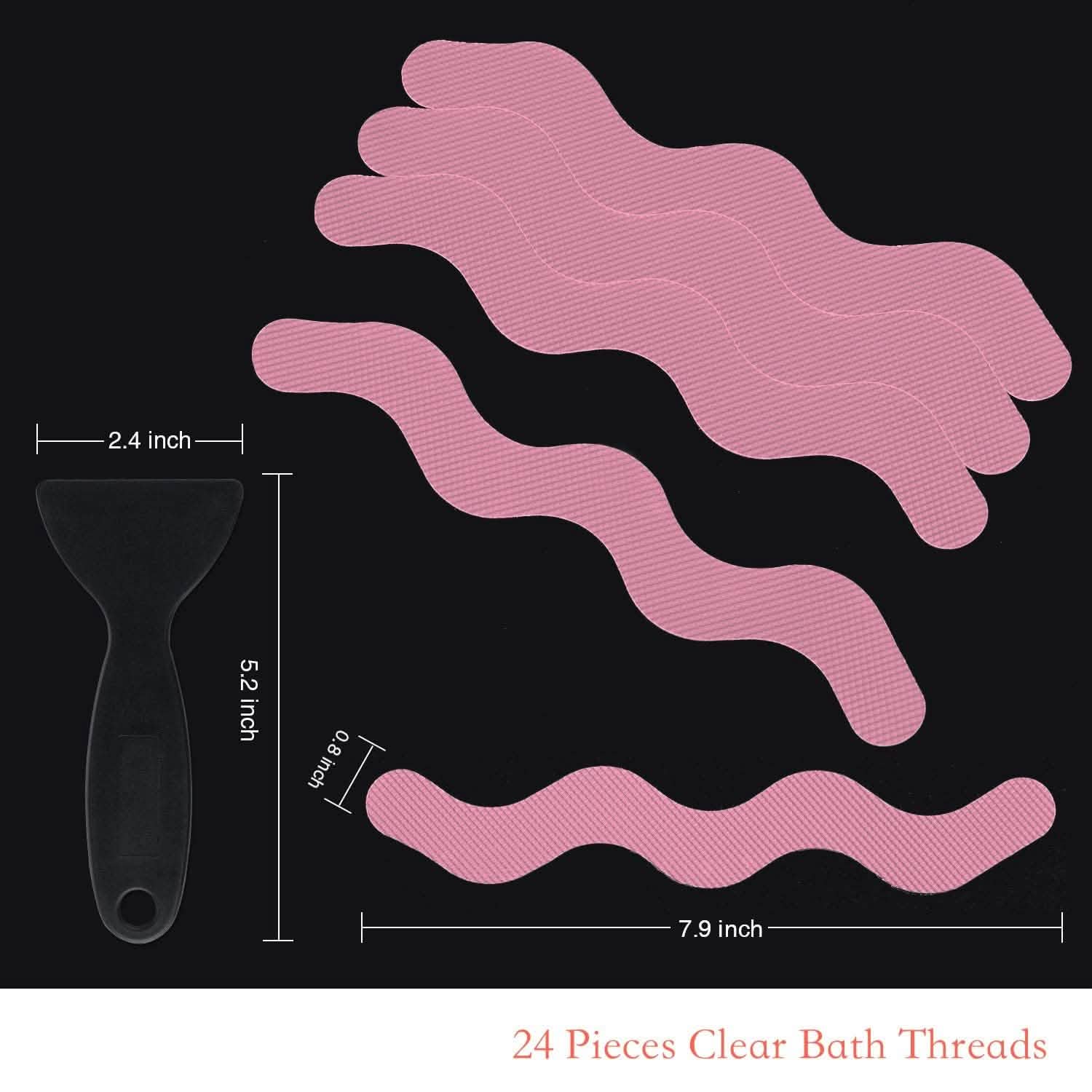24-Piece: Safe Tub Strips Adhesive Non-Slip Shower Stickers Set