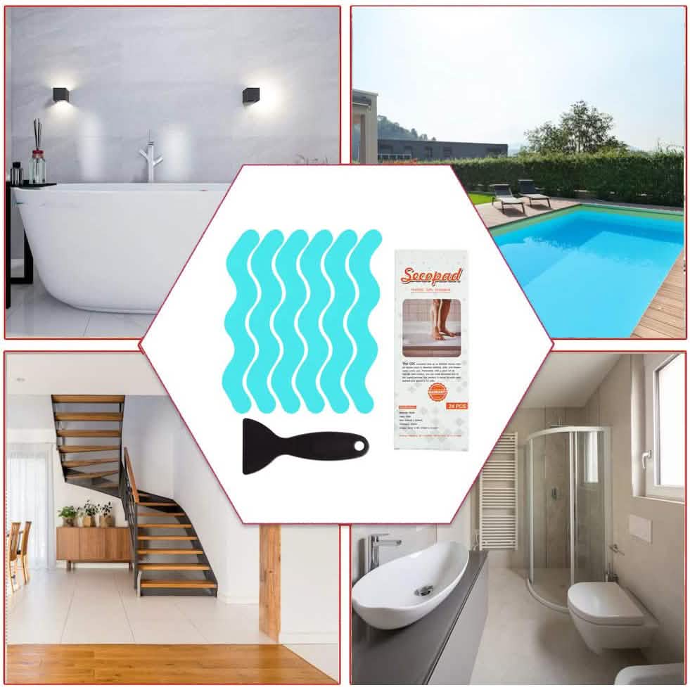 24-Piece: Safe Tub Strips Adhesive Non-Slip Shower Stickers Set