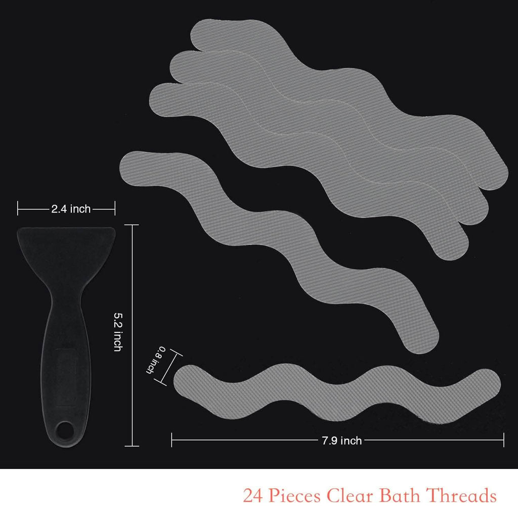 24-Piece: Safe Tub Strips Adhesive Non-Slip Shower Stickers Set