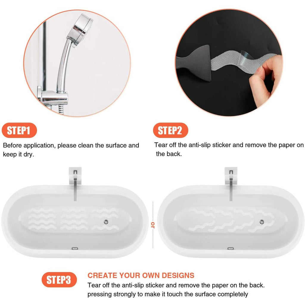 24-Piece: Safe Tub Strips Adhesive Non-Slip Shower Stickers Set