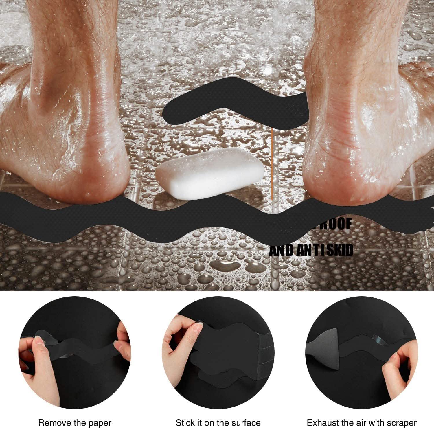 24-Piece: Safe Tub Strips Adhesive Non-Slip Shower Stickers Set