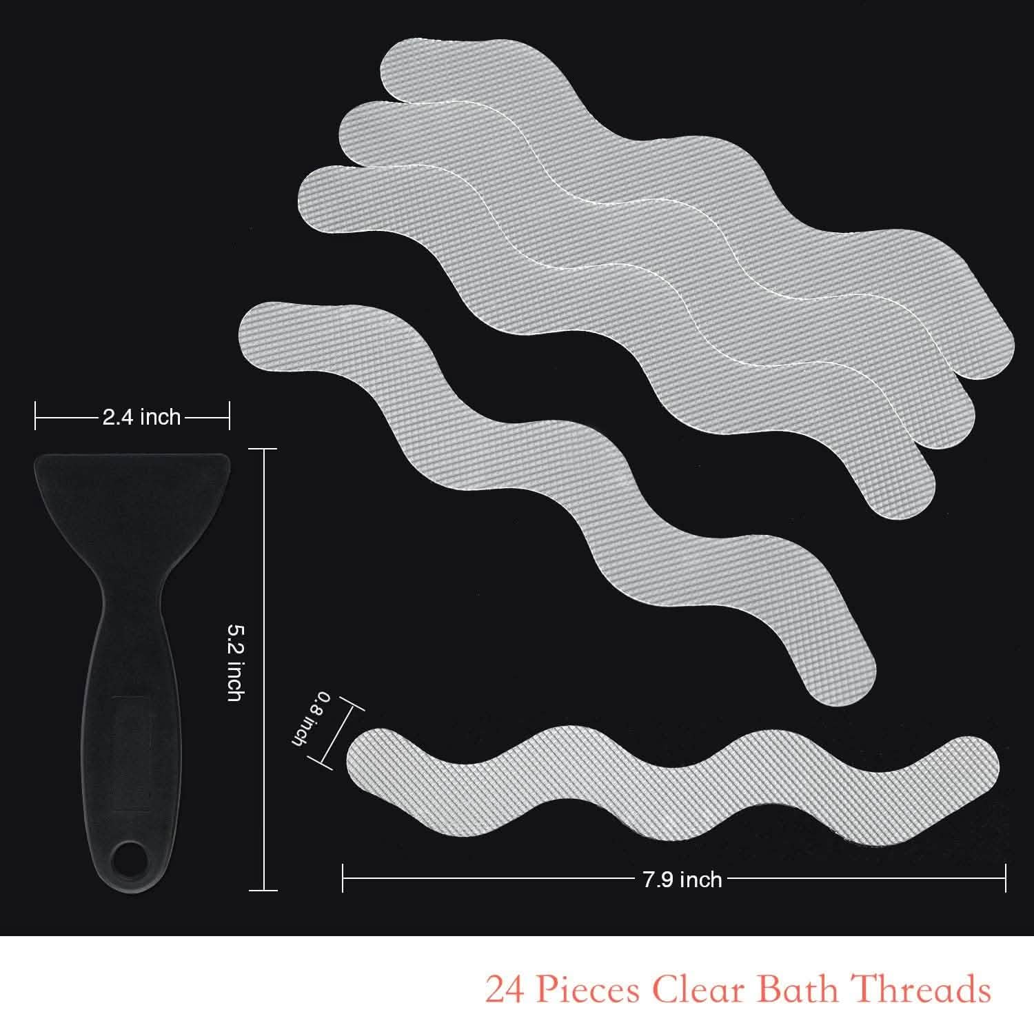 24-Piece: Safe Tub Strips Adhesive Non-Slip Shower Stickers Set