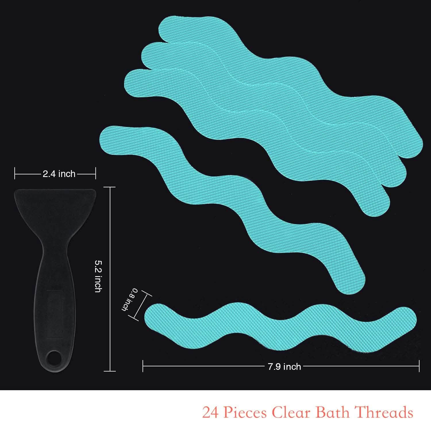 24-Piece: Safe Tub Strips Adhesive Non-Slip Shower Stickers Set