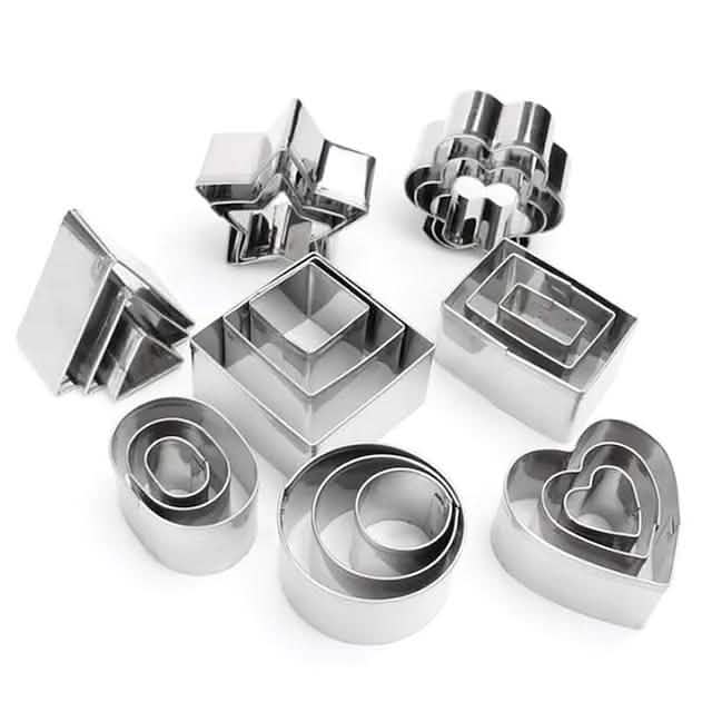 24-Piece: Stainless Steel Cookie Cutters Set