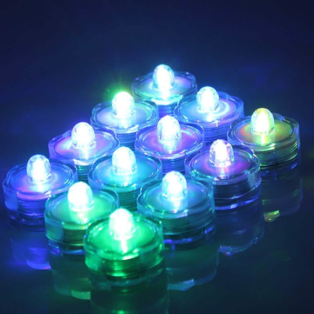 24-Piece: Submersible RGB LED Tea Light Candle