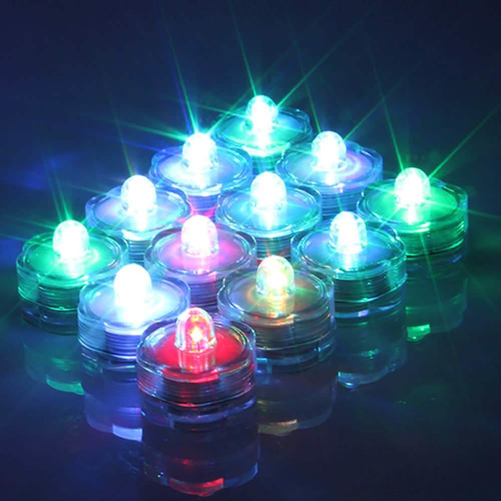 24-Piece: Submersible RGB LED Tea Light Candle