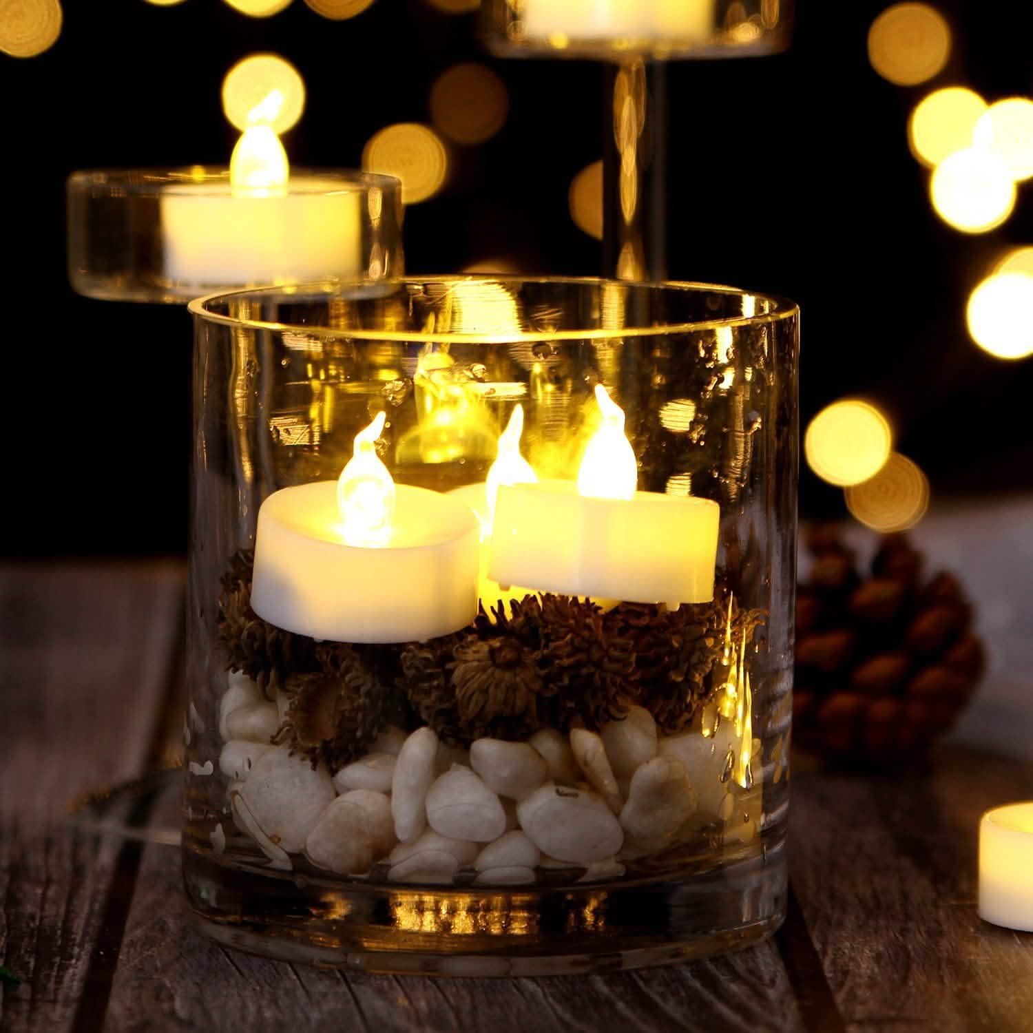 24-Piece: Warm White LED Tealight Candles