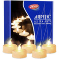 24-Piece: Warm White LED Tealight Candles