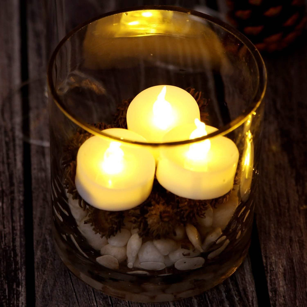 24-Piece: Warm White LED Tealight Candles