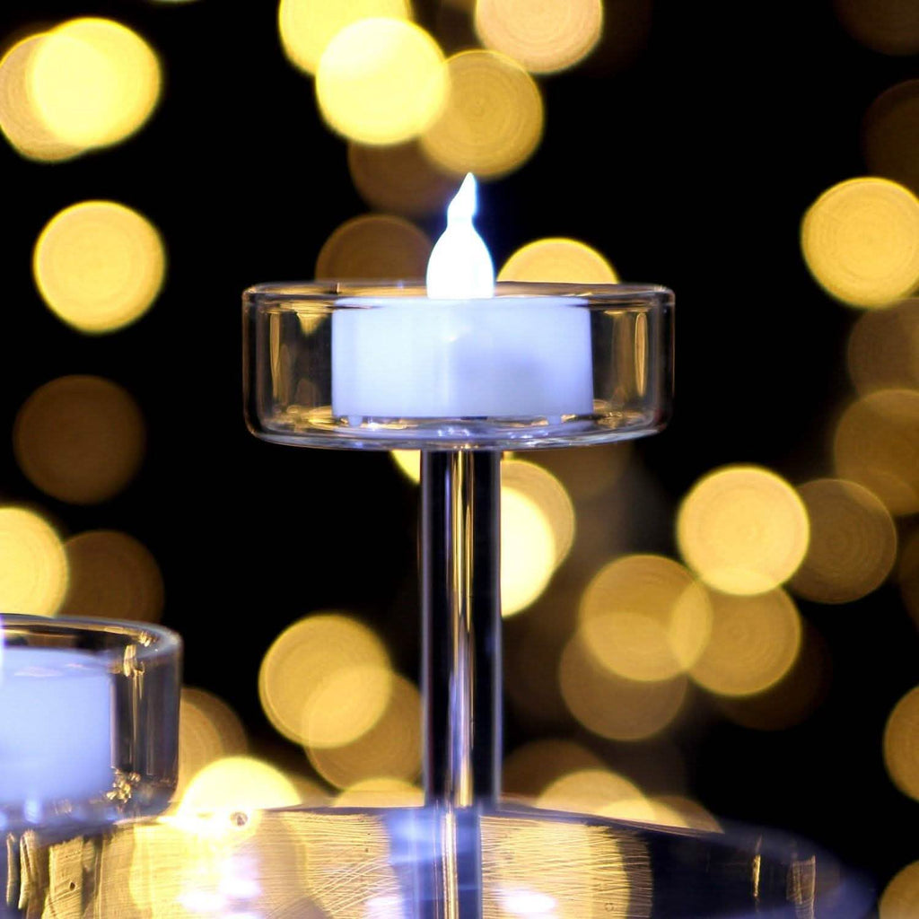 24-Piece: Warm White LED Tealight Flameless Smokeless Candles