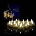 24-Piece: Warm White Tealights Timer Flameless Smokeless Candles