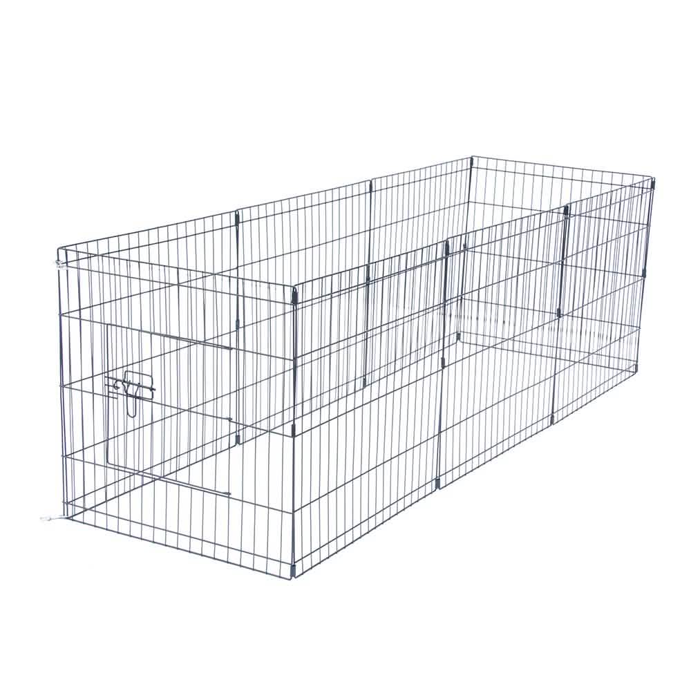 24" Tall Wire Fence 8 Panel Pet Folding Metal Play Pen