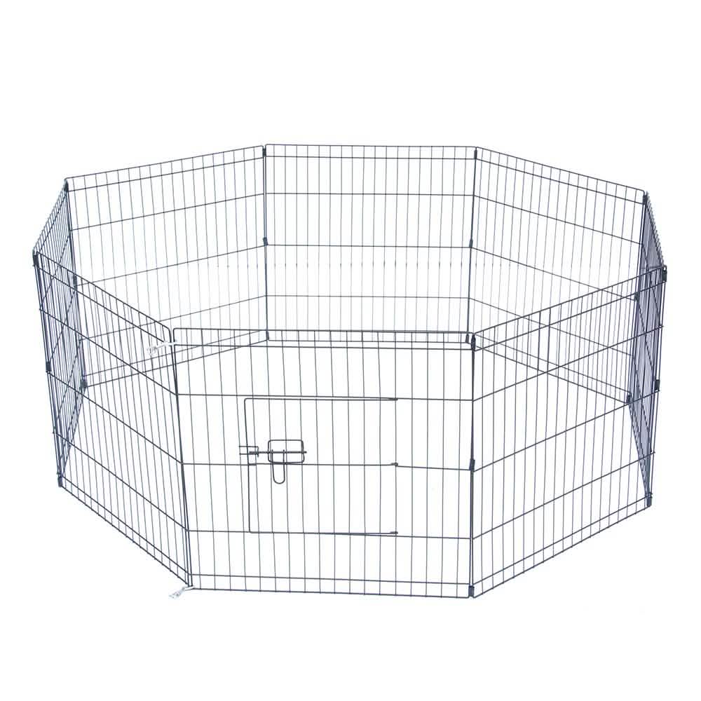 24" Tall Wire Fence 8 Panel Pet Folding Metal Play Pen
