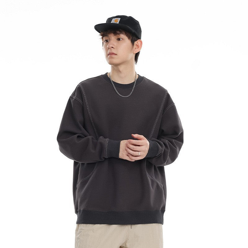 Hoodie Men's Round Neck Sweatshirt Loose Oversized  Men's Outerwear