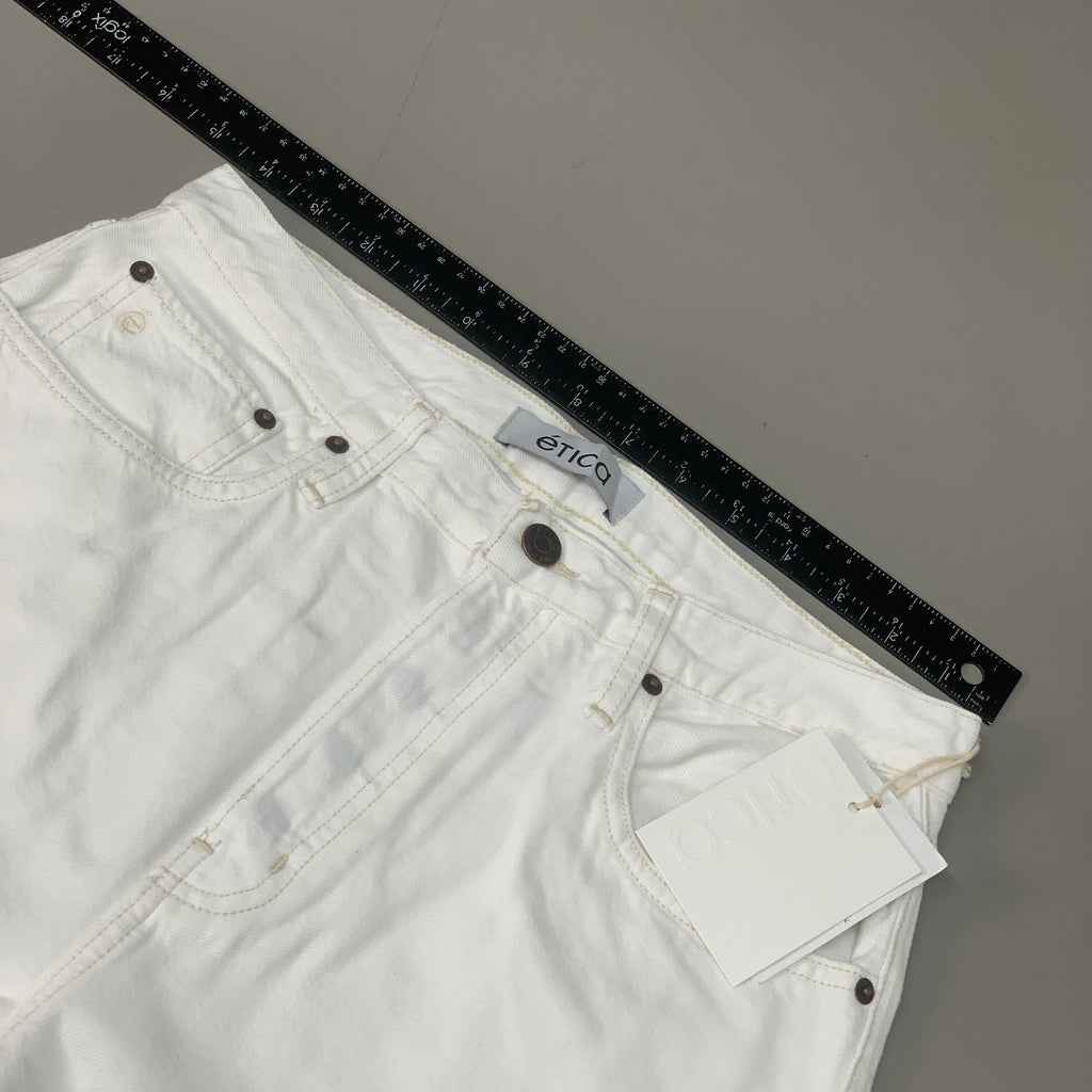 ETICA Tyler High Waist Straight Leg Ankle jeans Vintage White Size 27 EW180114A