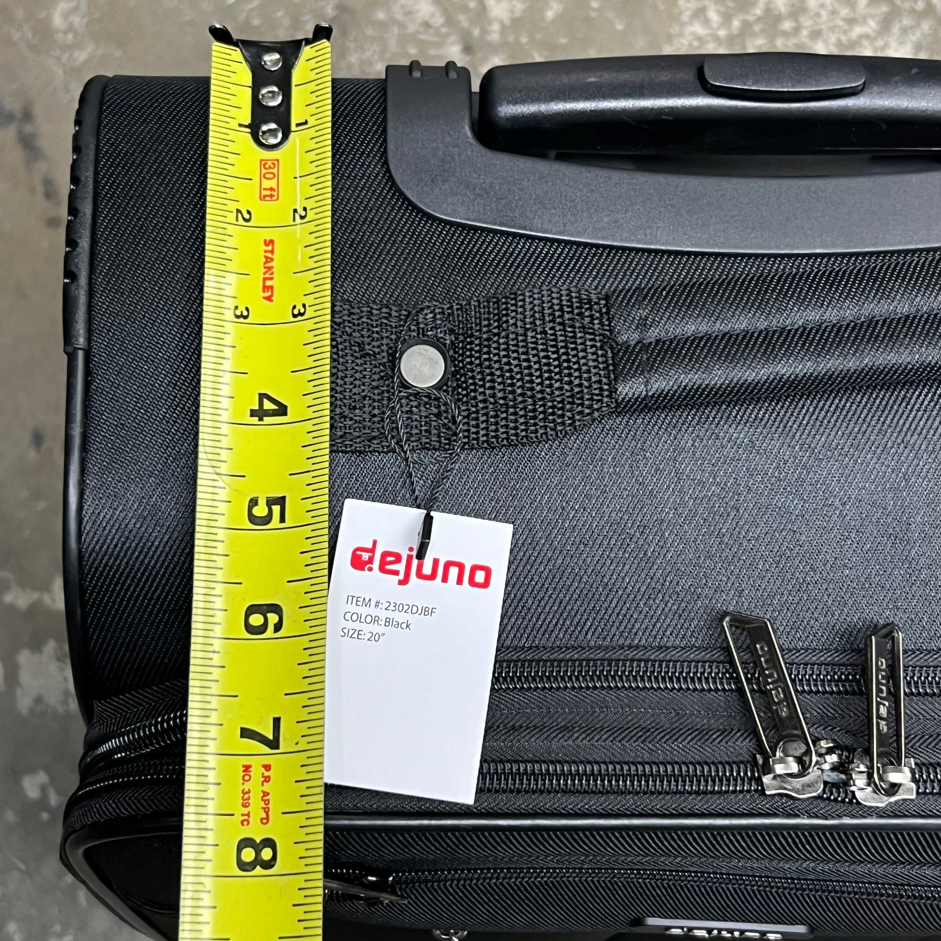 DEJUNO (3 PACK) Lightweight Expandable Spinner Luggage Suitcase Set Black 2302DJBF