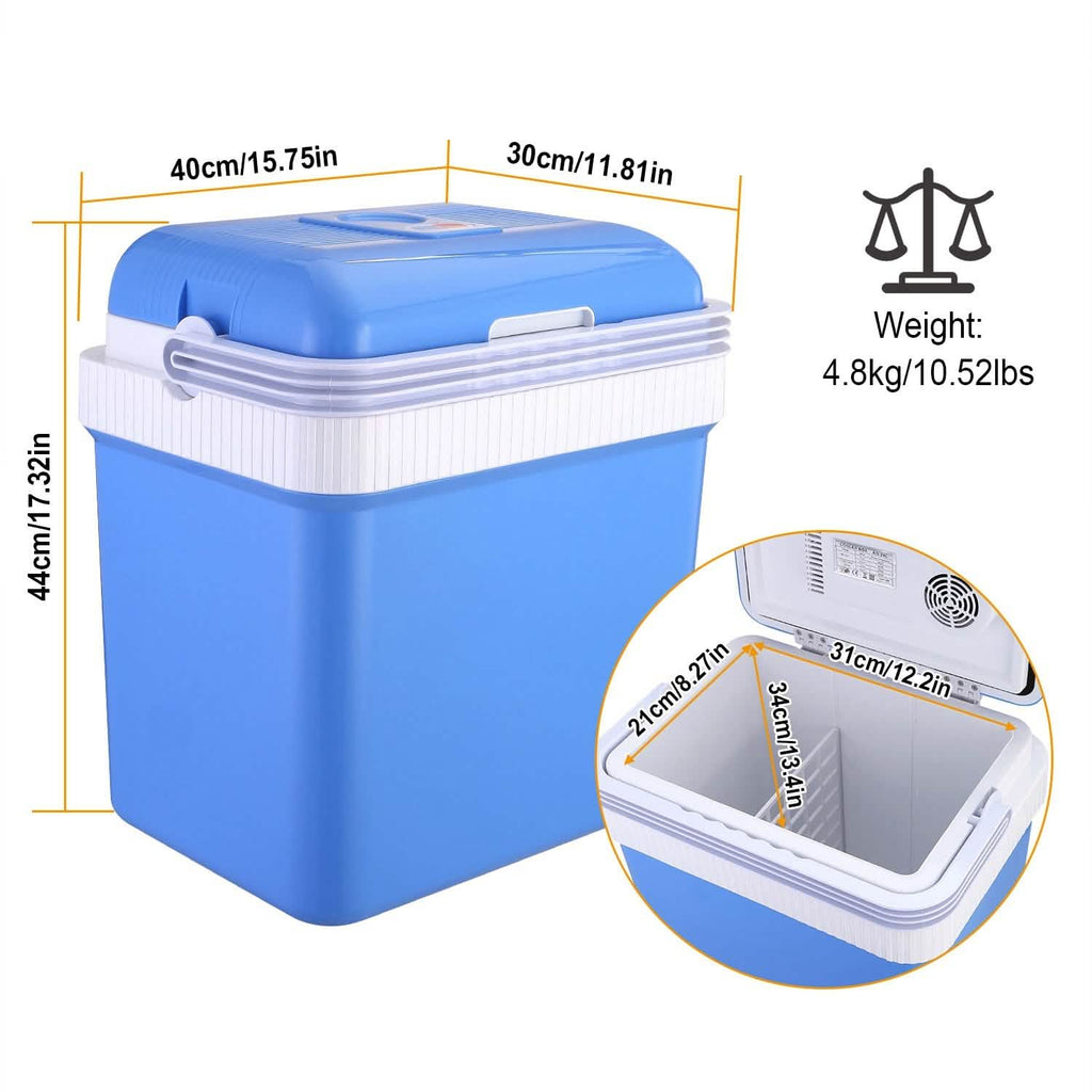 24L 12V Car Portable Refrigerator Travel Cooler
