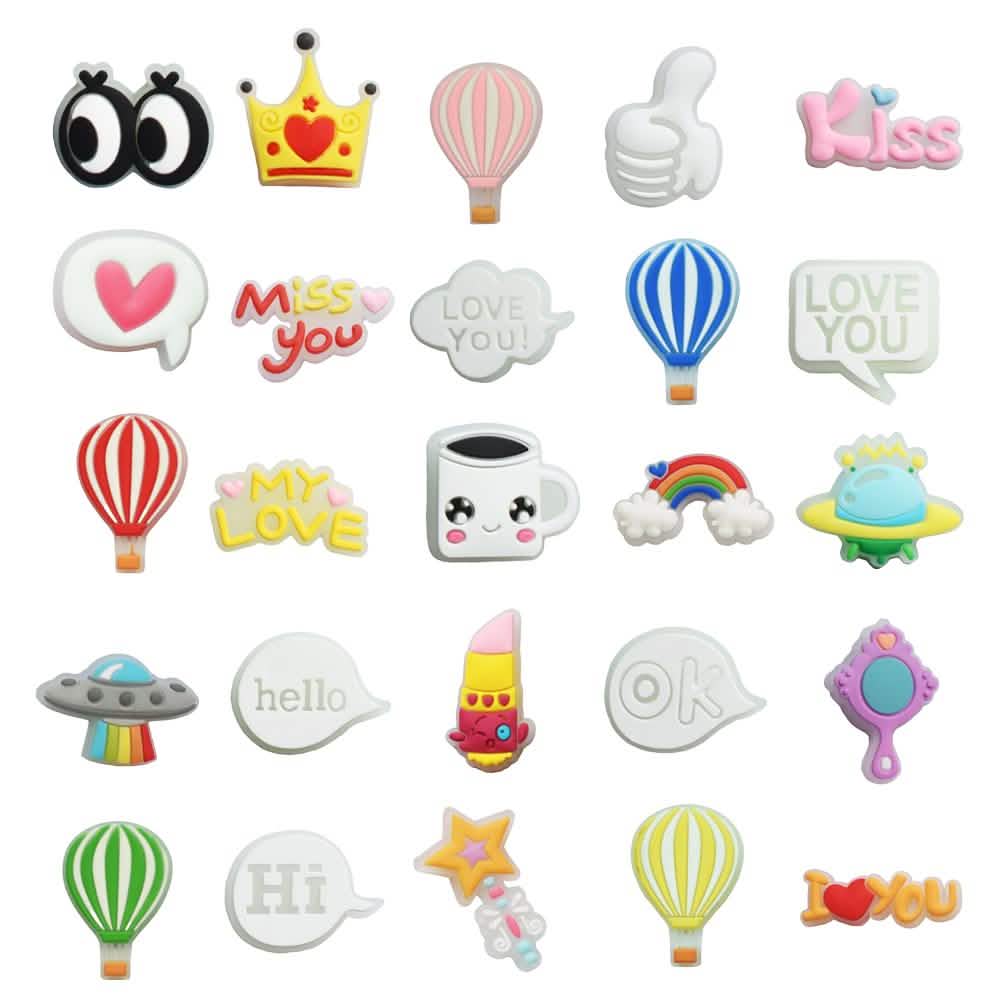 25-Pieces: Glow in Dark Croc Shoe Charms