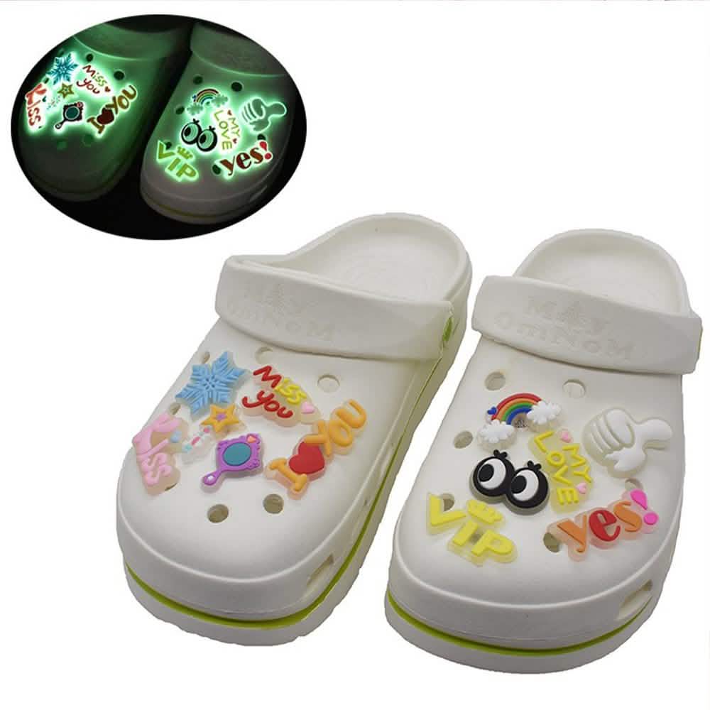 25-Pieces: Glow in Dark Croc Shoe Charms