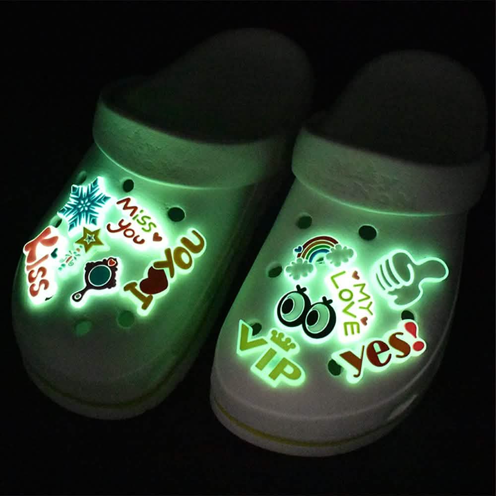 25-Pieces: Glow in Dark Croc Shoe Charms