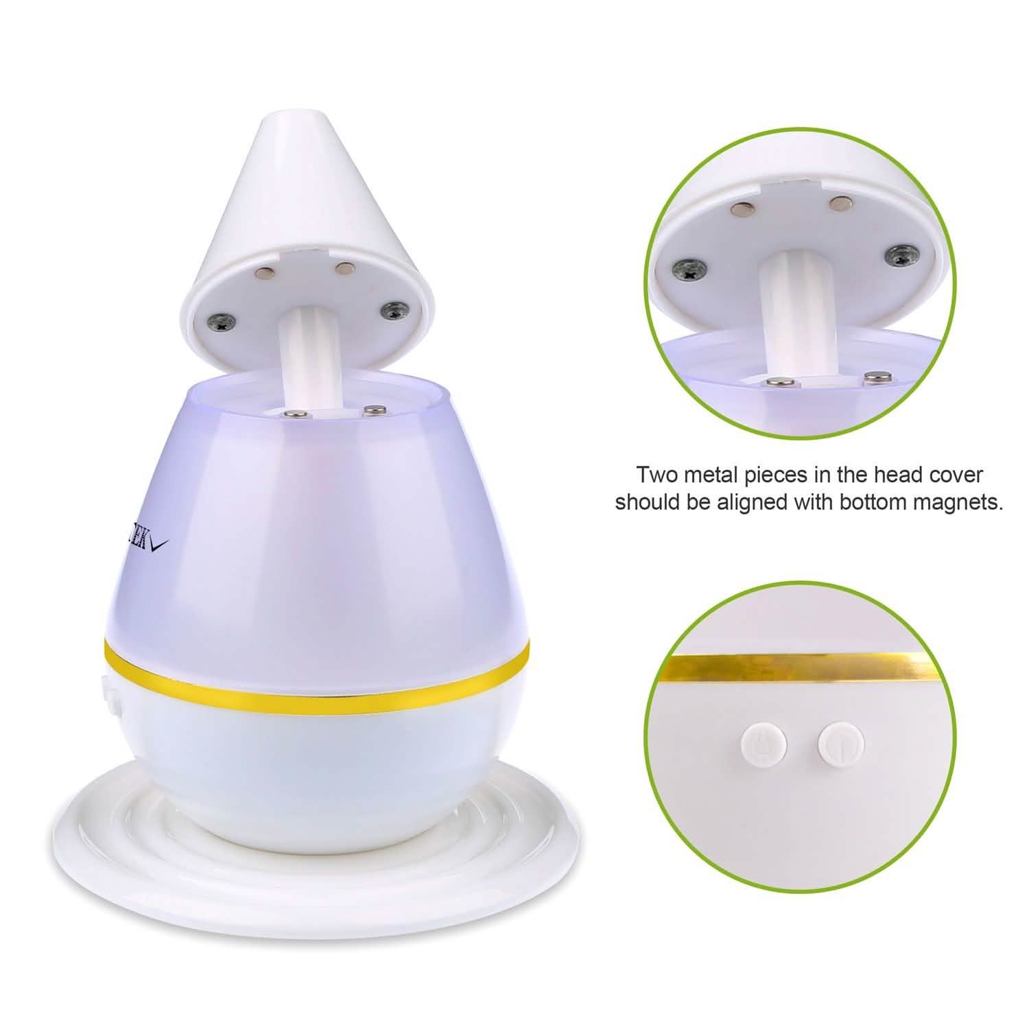 250 ML Cool Mist Humidifier with 7 Color Changeable LED Lights