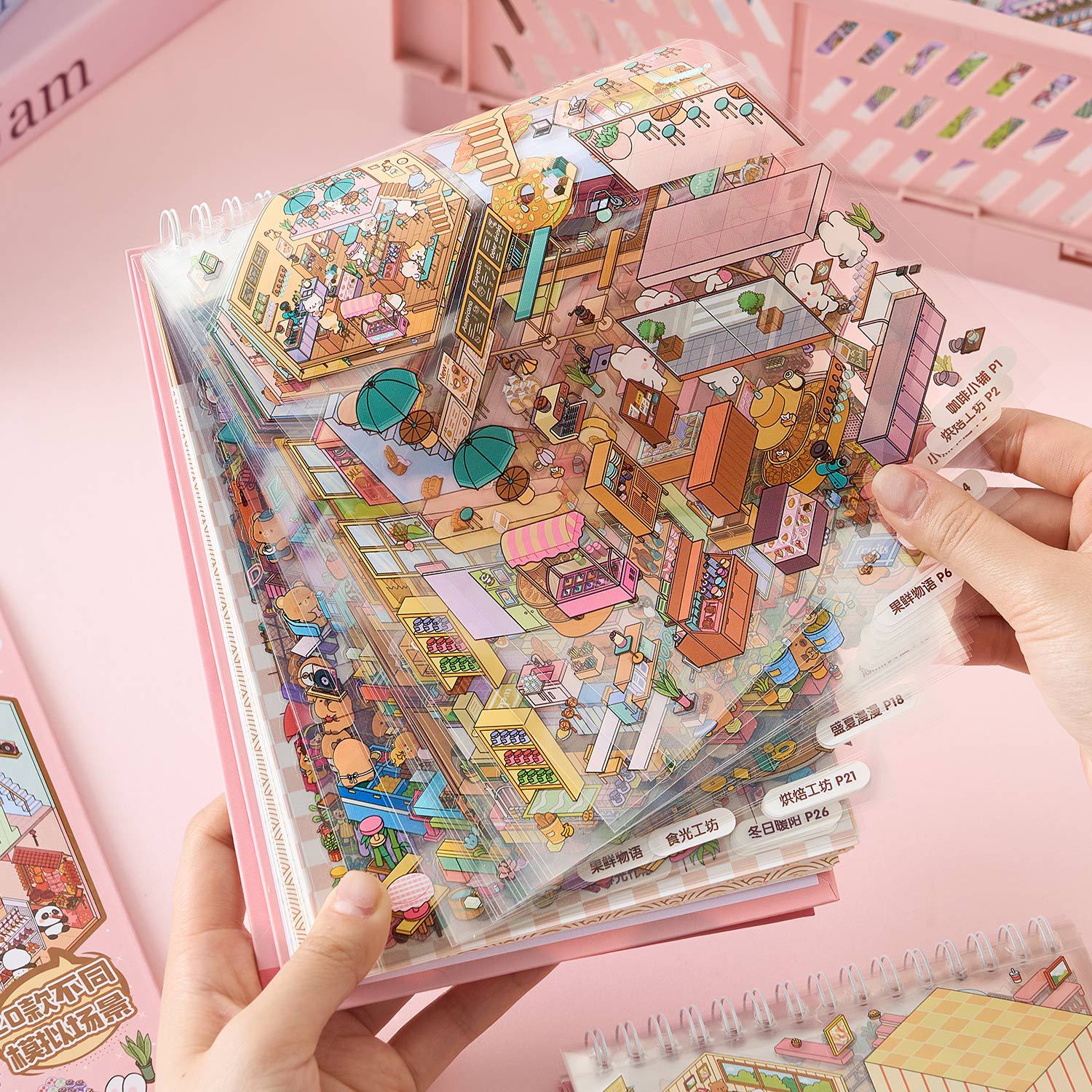 Creative 3D Miniature Cottage Diorama Sticker Set