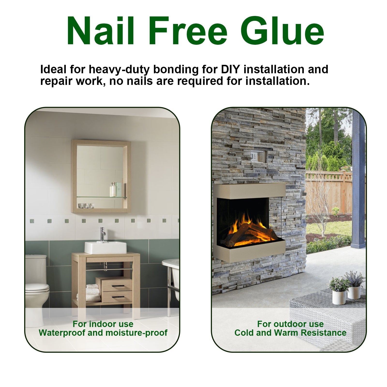 Nail Free Adhesive, Strong Adhesion Fast Drying Metal Plastic Adhesive Glass Adhesive Fast Drying Multi-Functional Adhesive