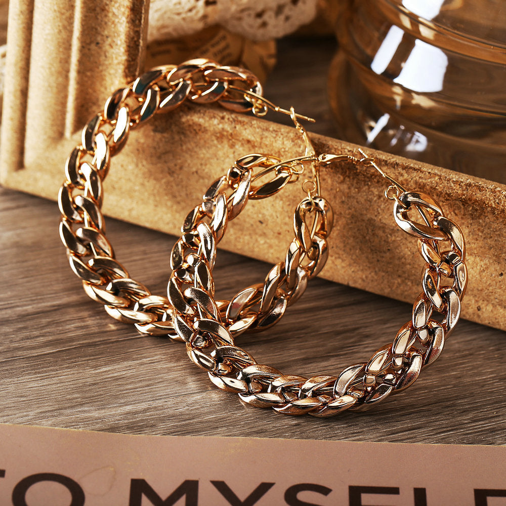 Gold alloy earrings