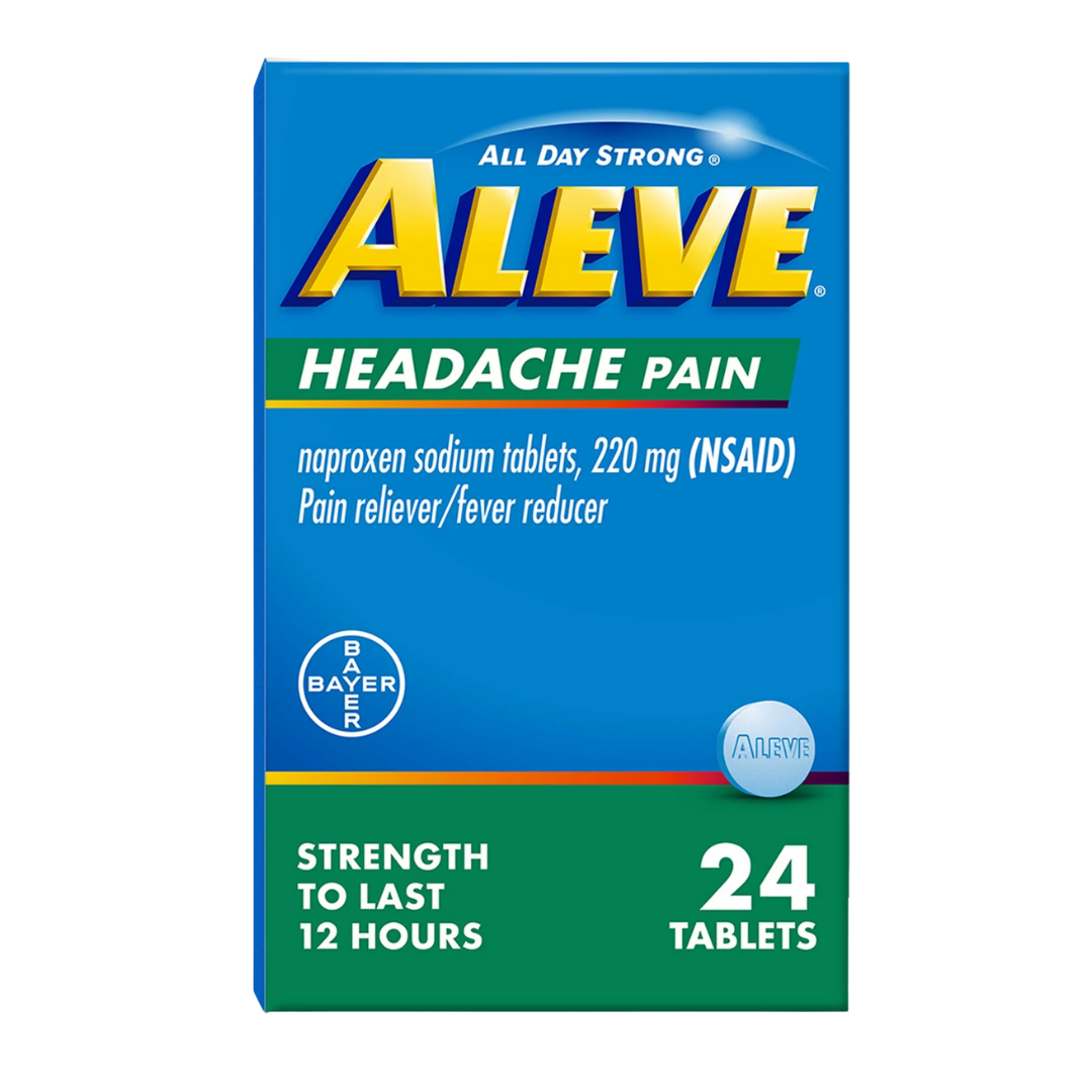 Aleve Headache Pain Reliever Tablets 220mg (24 ct)