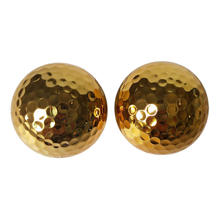 Golf Double Layer Gift Ball Electroplating Golden Golf Ball