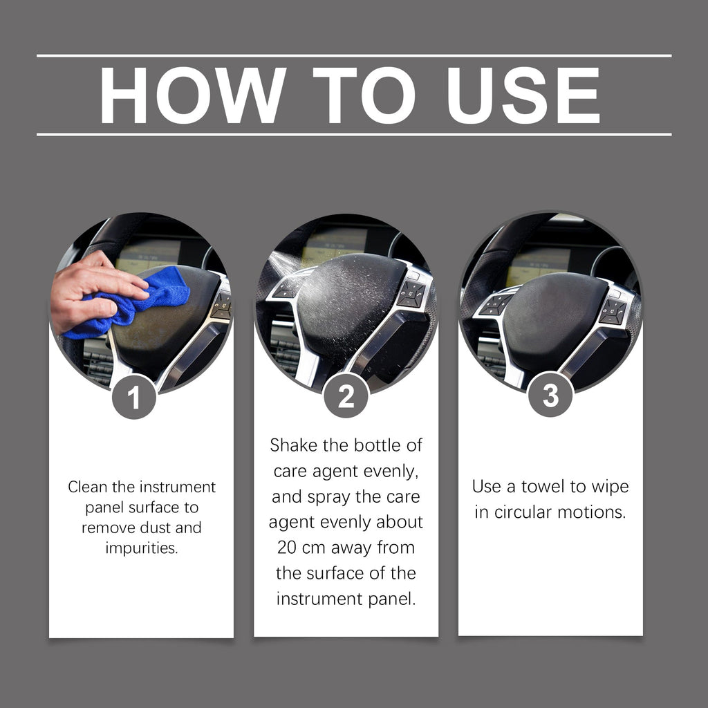 Rayhong Instrument Panel Leather Polishing Agent, Dust Cleaning Decontamination Zero Dust Adsorption Curing And Refurbishing Agent