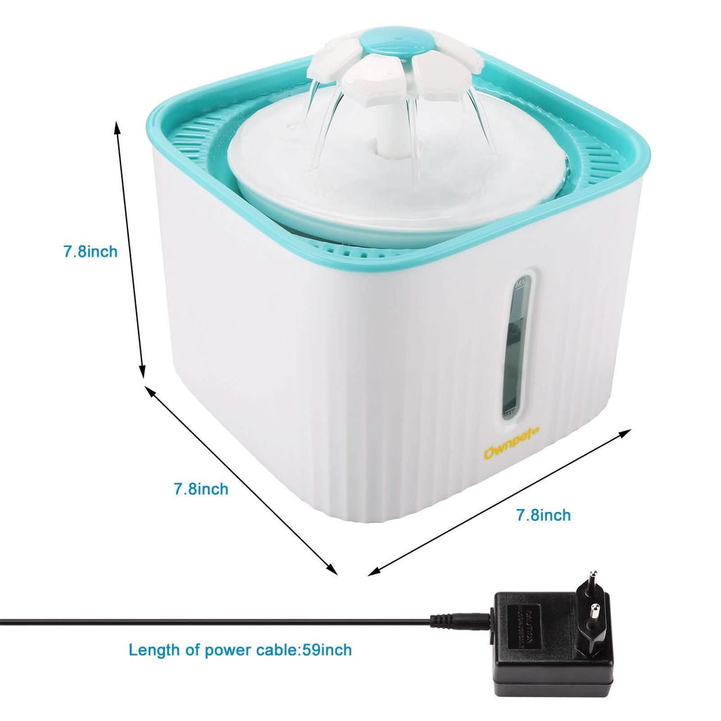 2.5L Super Quiet Cat Water Fountain Bowl Pet Drinking Dispenser