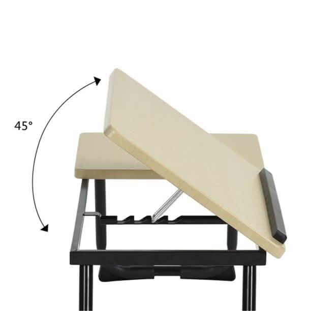 26" Foldable Laptop Desk Pella Oak Wood