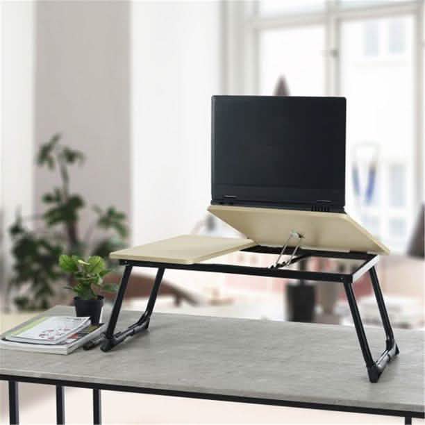 26" Foldable Laptop Desk Pella Oak Wood