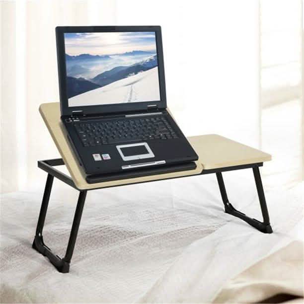 26" Foldable Laptop Desk Pella Oak Wood