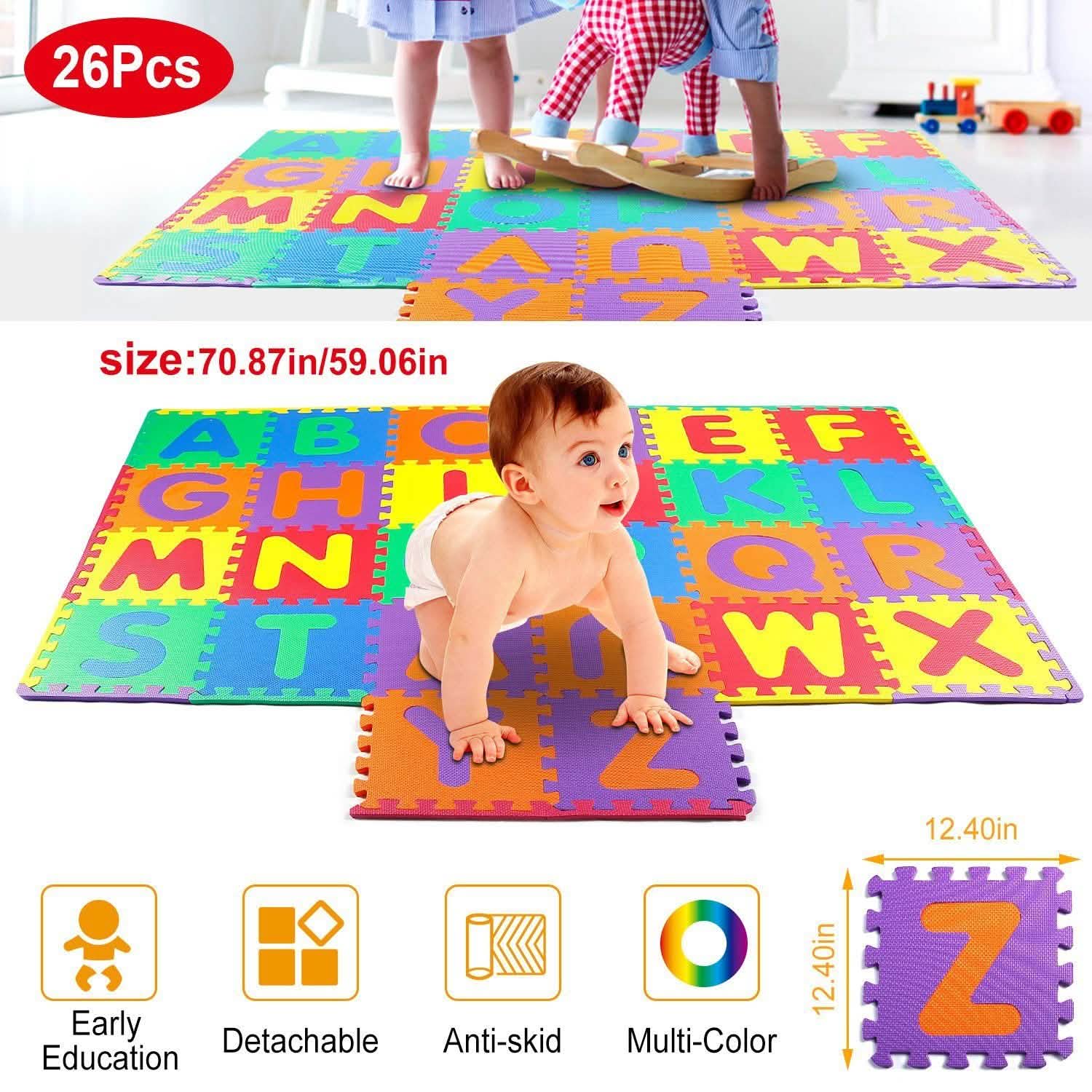 26-Piece: Kids Alphabet Play Mat For Infants Baby Toddlers