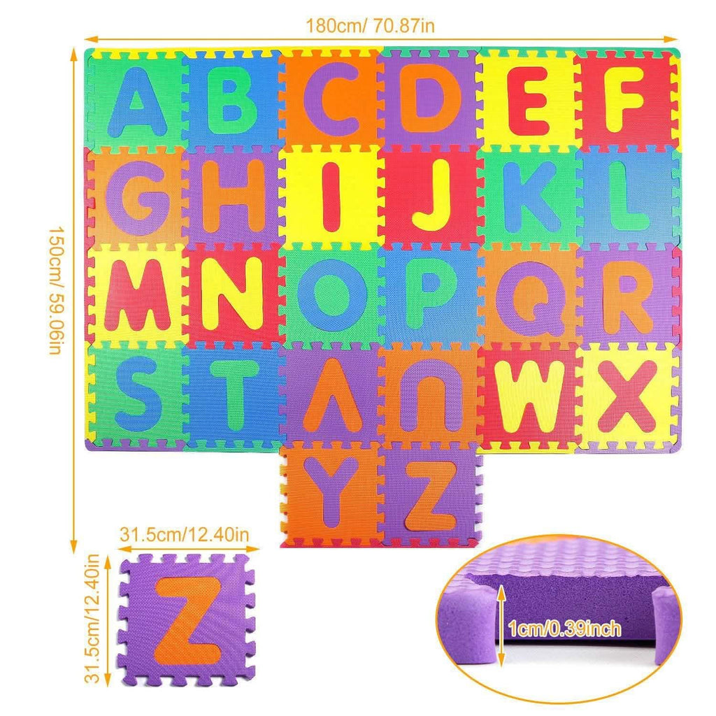 26-Piece: Kids Alphabet Play Mat For Infants Baby Toddlers