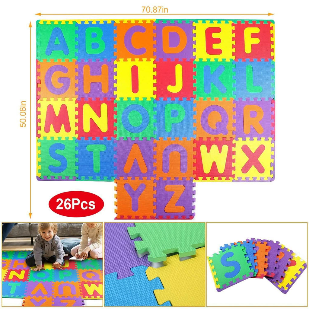 26-Piece: Kids Alphabet Play Mat For Infants Baby Toddlers